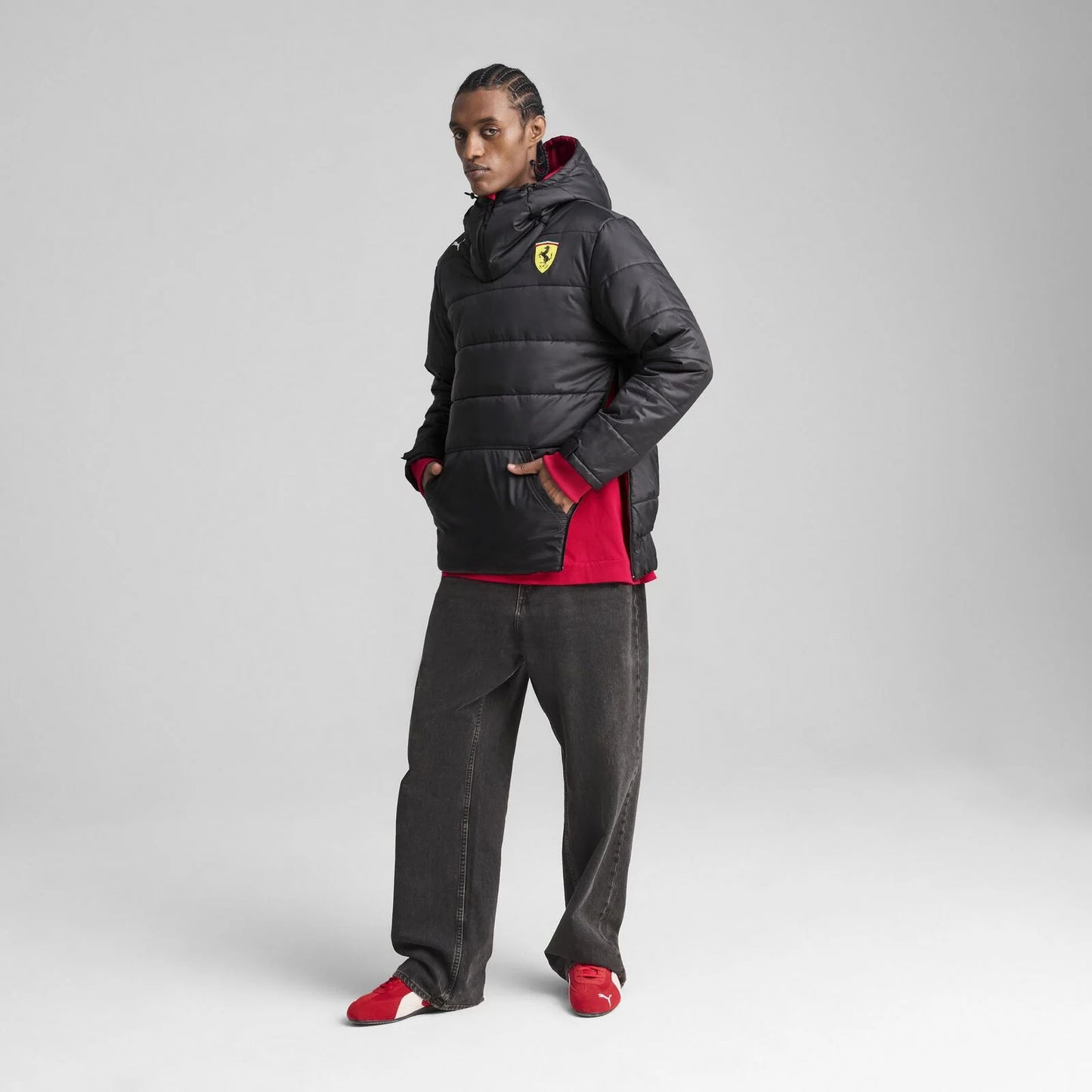 Chaqueta Reversible Ferrari F1™ 2025 Team Oficial PUMA Roja y Negra