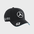 Gorra Negra Mercedes AMG George Russell 2025