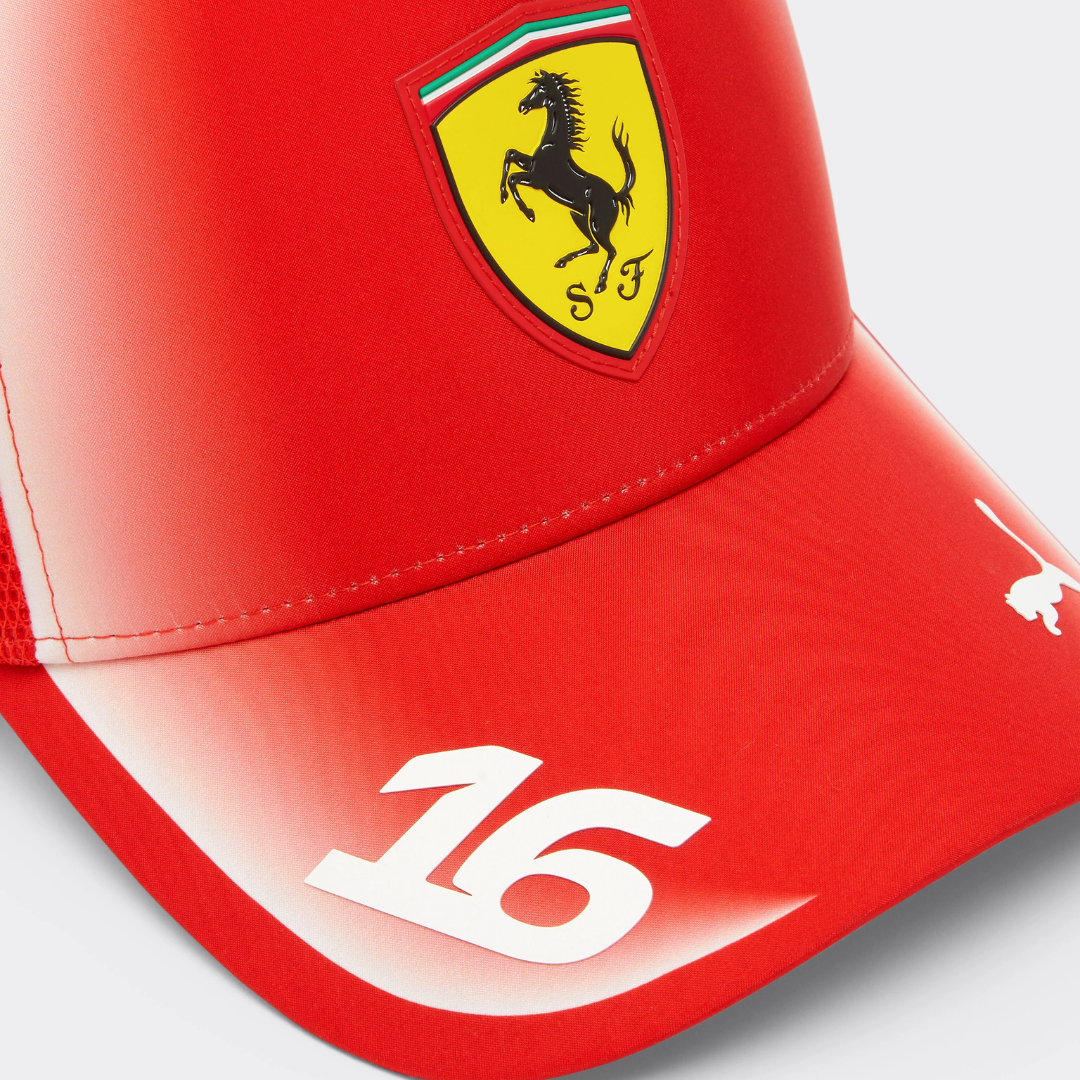 Gorra Trucker Charles Leclerc Scuderia Ferrari HP 2026 Roja