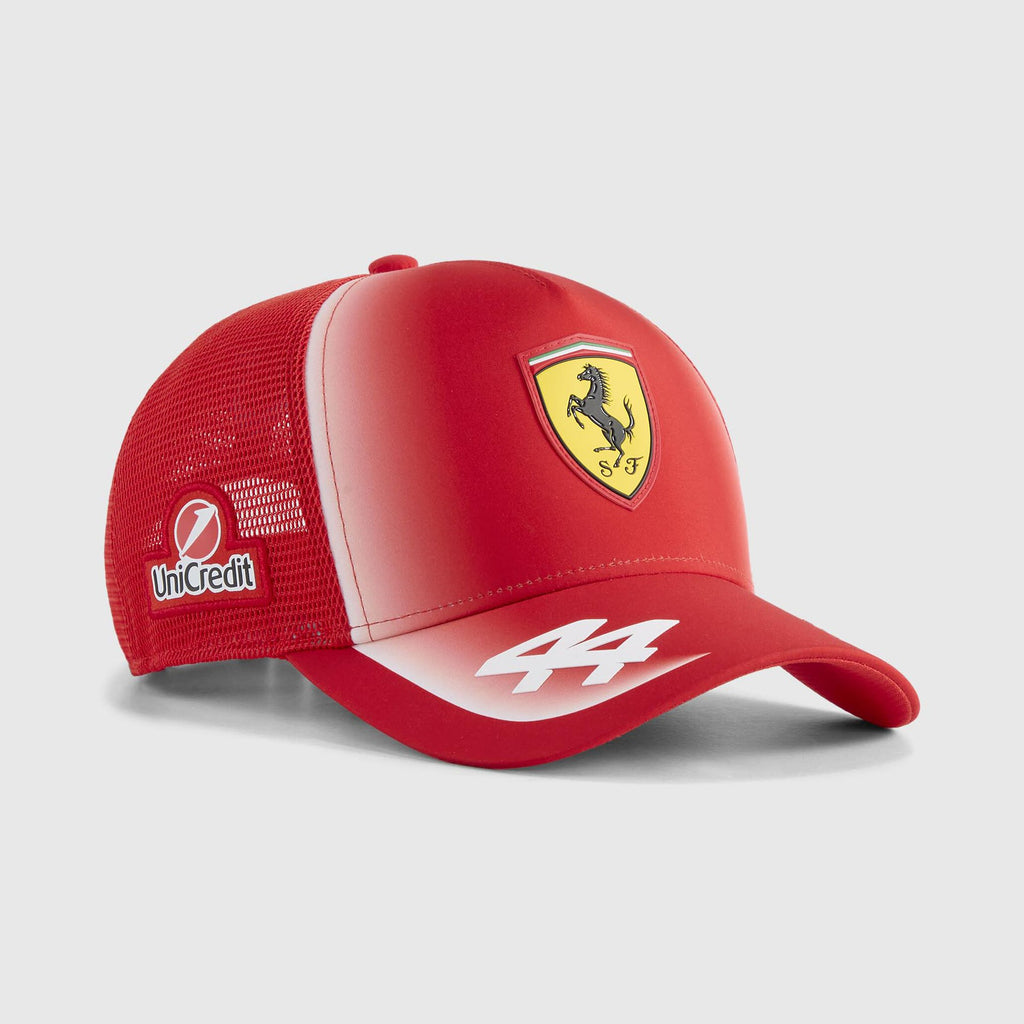 Gorra Trucker Lewis Hamilton Scuderia Ferrari HP 2026 Roja