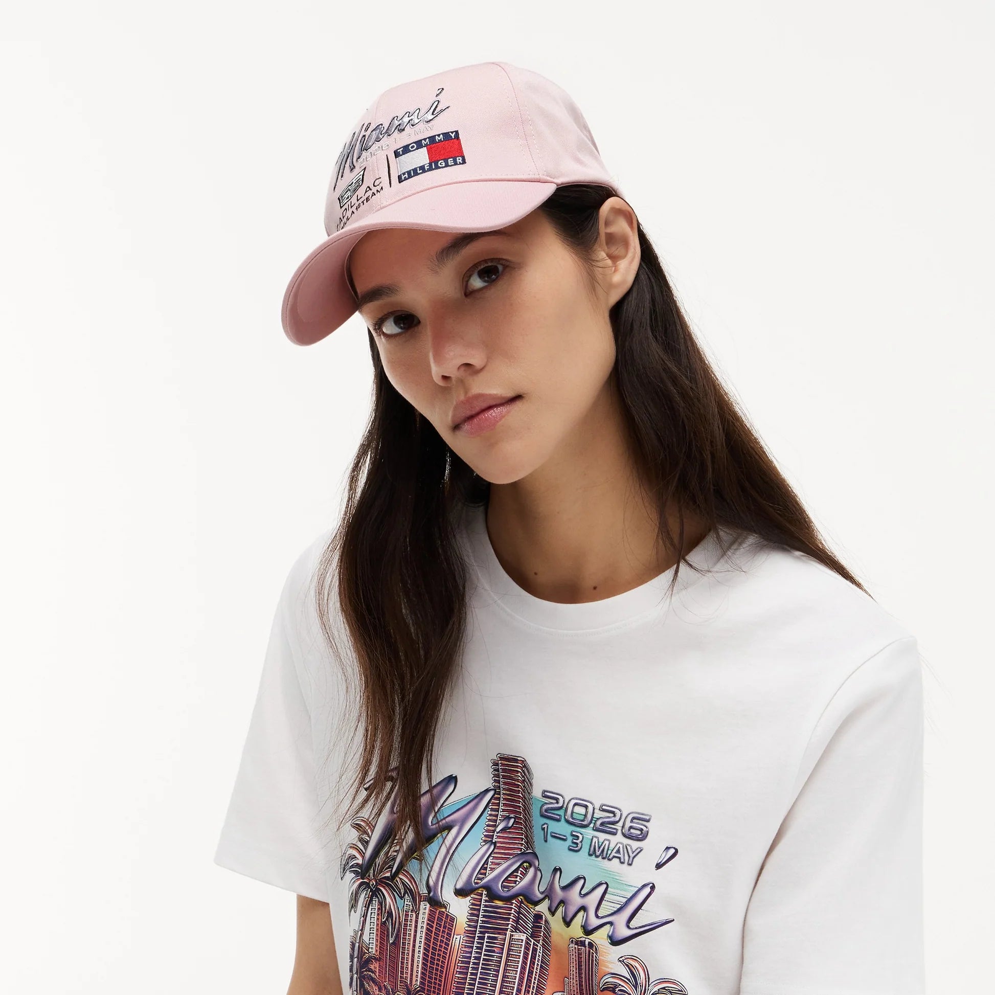 Gorra Tommy Hilfiger x Cadillac F1 Miami 2026 – Rosa | Edición Limitada GP Miami