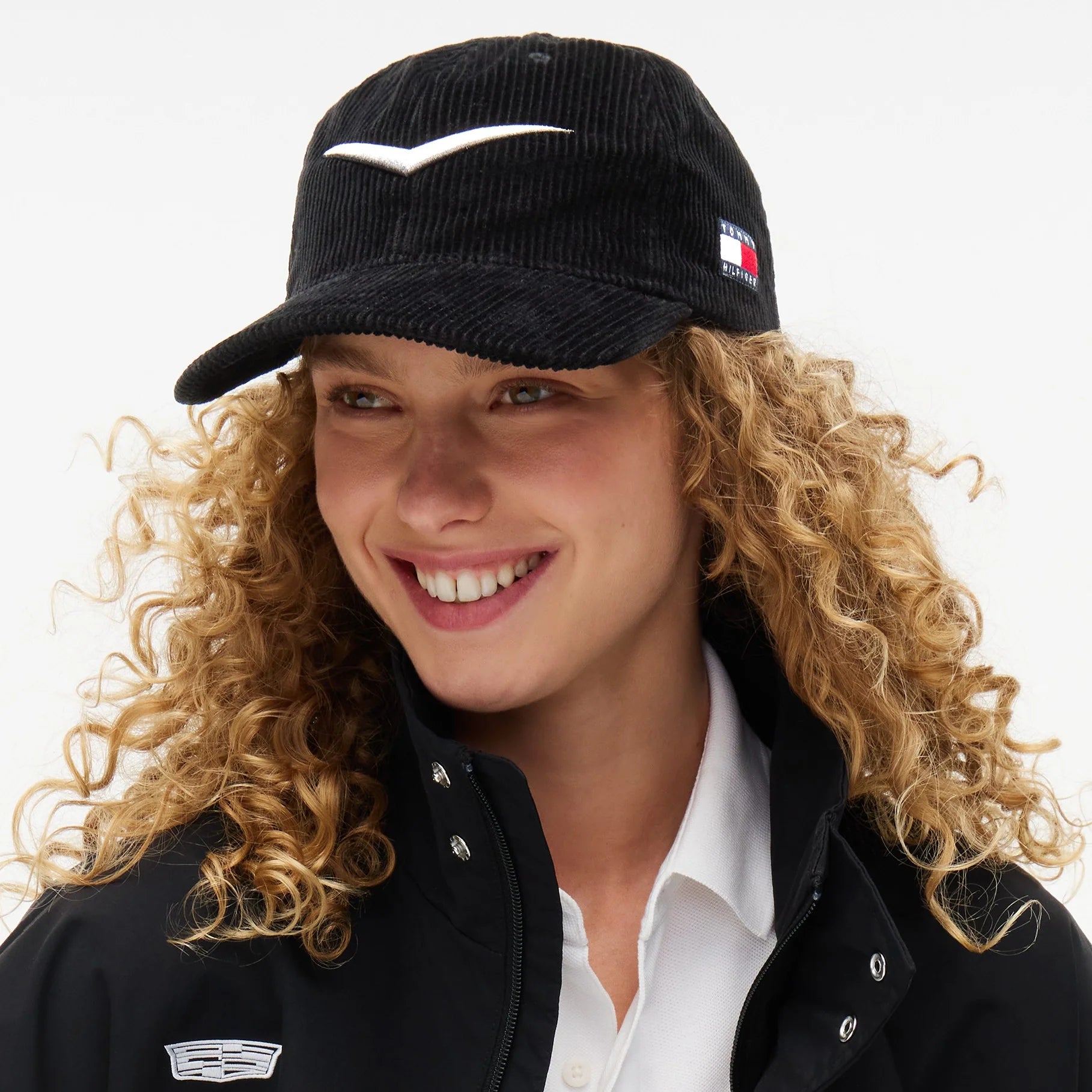 Gorra Tommy x Cadillac F1 Team Chevron Corduroy Negra