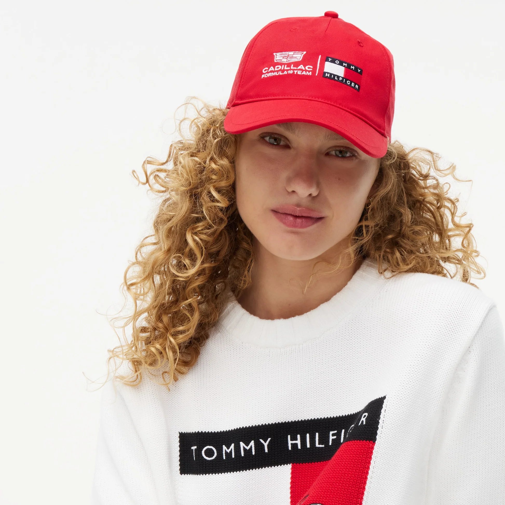 Gorra Tommy x Cadillac F1 Team Dual Logo Roja