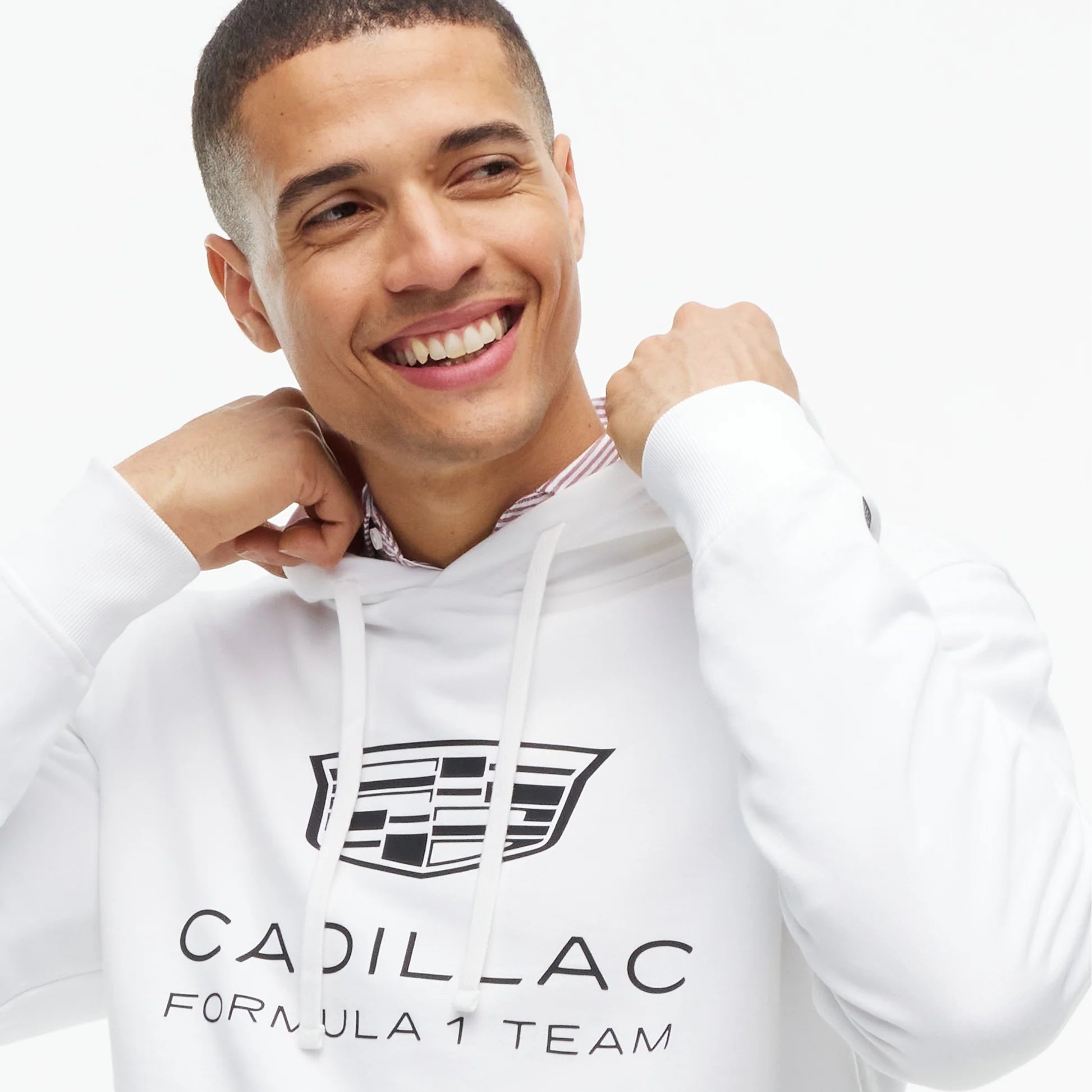 Hoodie Tommy x Cadillac F1 Team Shield Blanco
