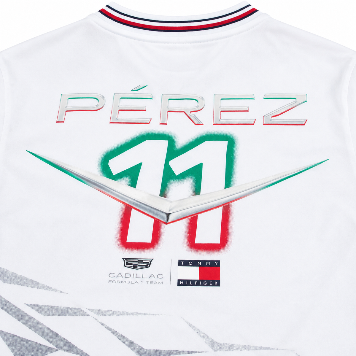 Playera Checo Pérez Cadillac F1 México GP 2026 Blanca