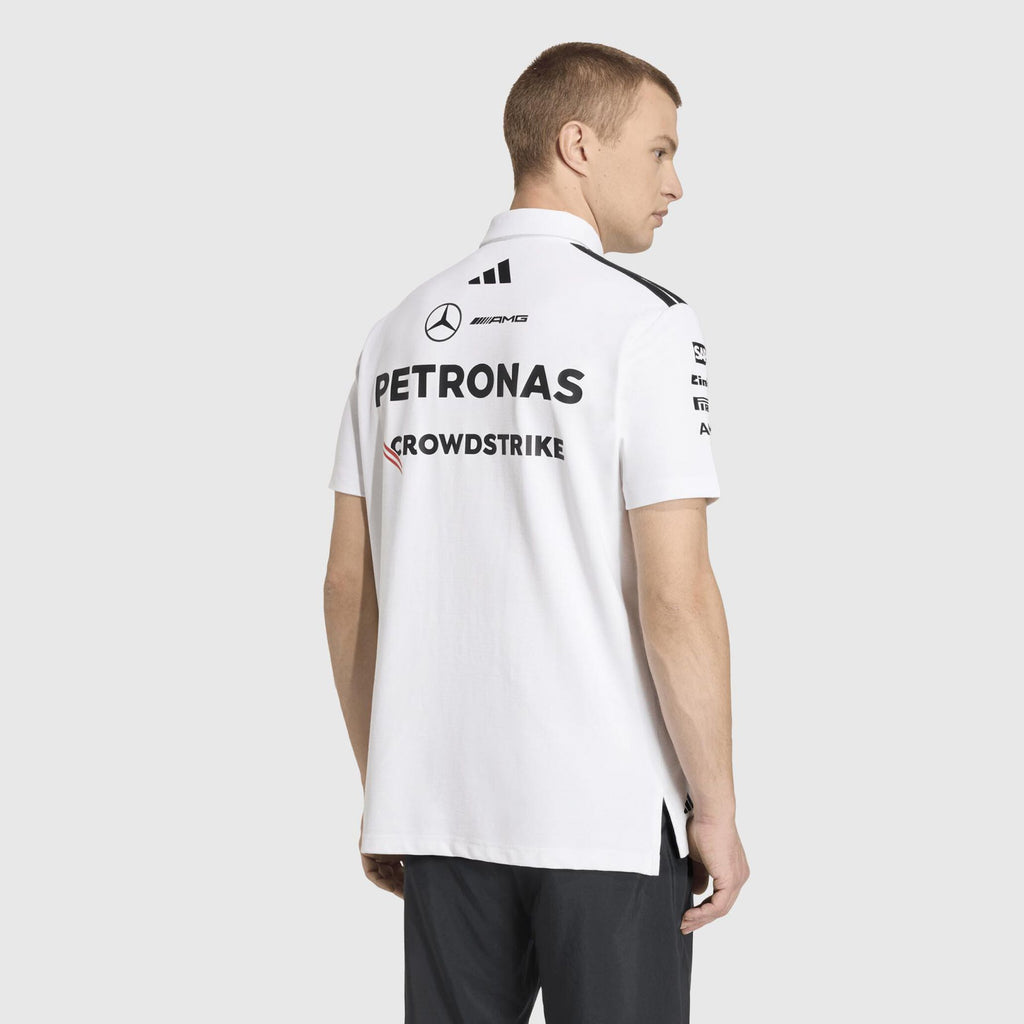 Playera Polo Mercedes-AMG Petronas F1 Team 2026 Oficial Blanca