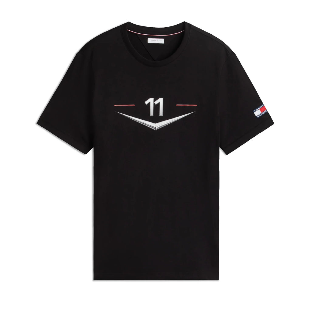 Playera Tommy x Cadillac F1 Team Driver Chevron Negra
