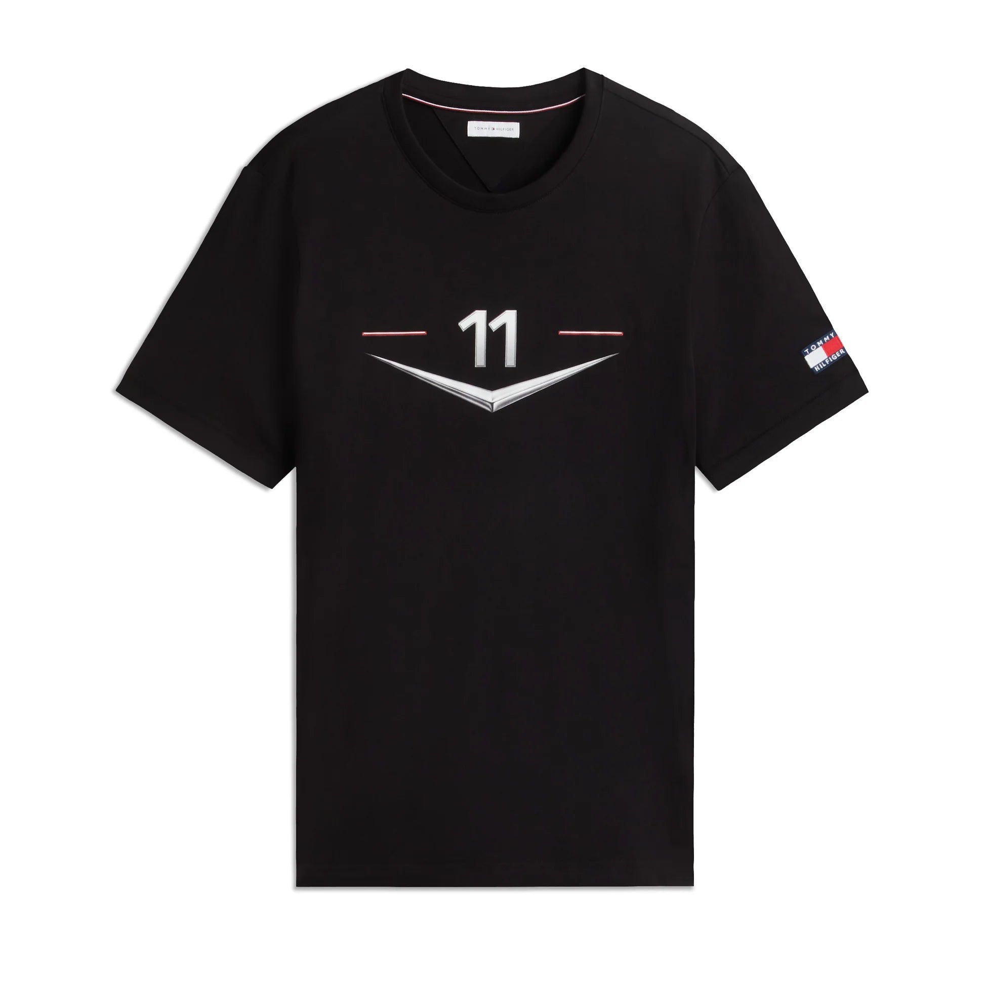 Playera Tommy x Cadillac F1 Team Driver Chevron Negra