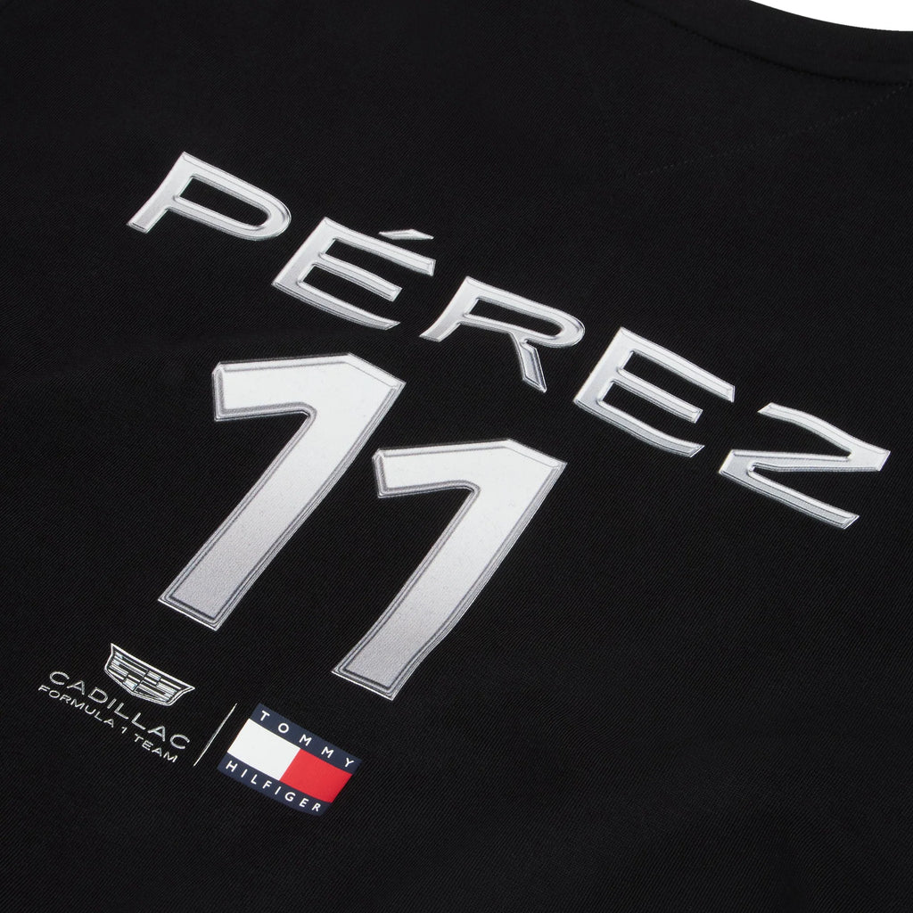 Playera Tommy x Cadillac F1 Team Driver Chevron Negra