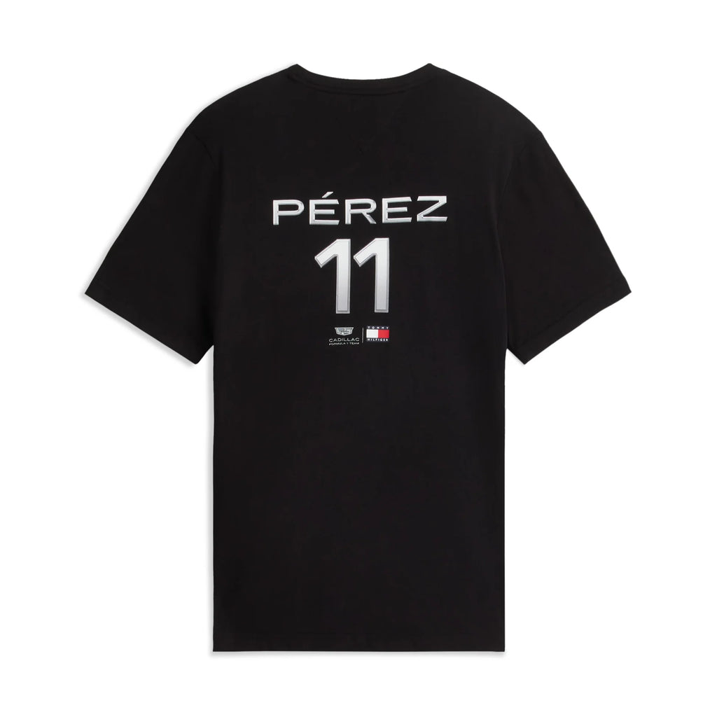 Playera Tommy x Cadillac F1 Team Driver Chevron Negra