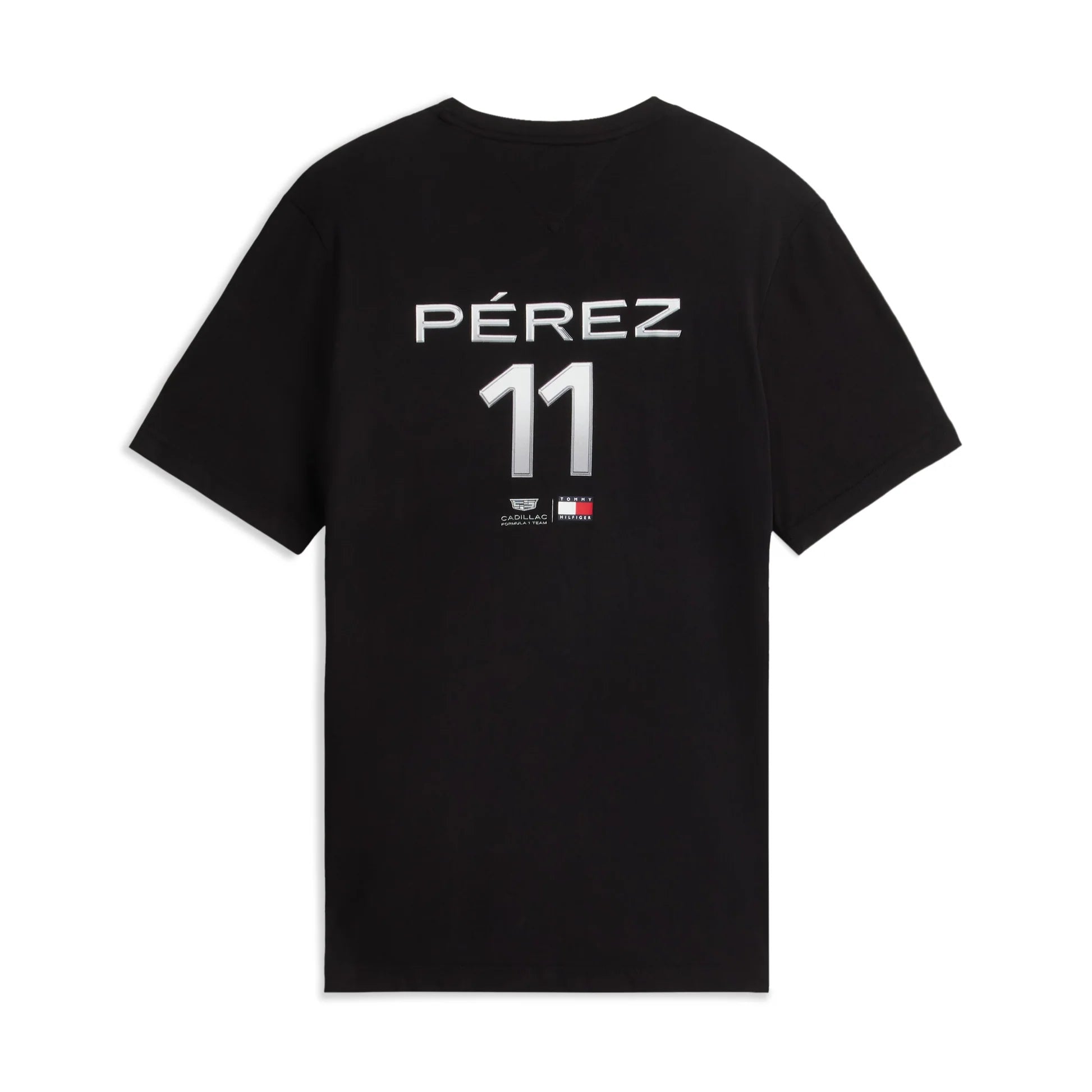 Playera Tommy x Cadillac F1 Team Driver Chevron Negra
