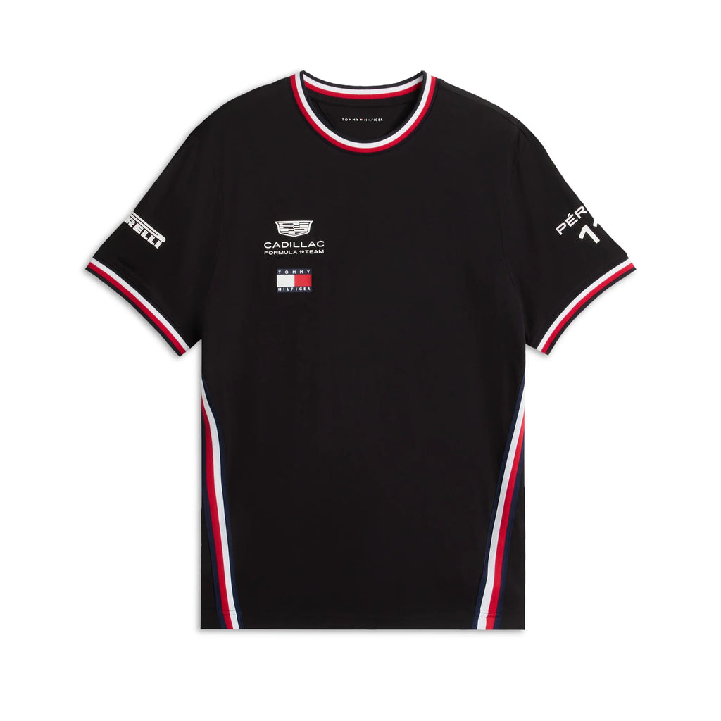 Playera Tommy x Cadillac F1 Team Sergio Pérez 11 Negra