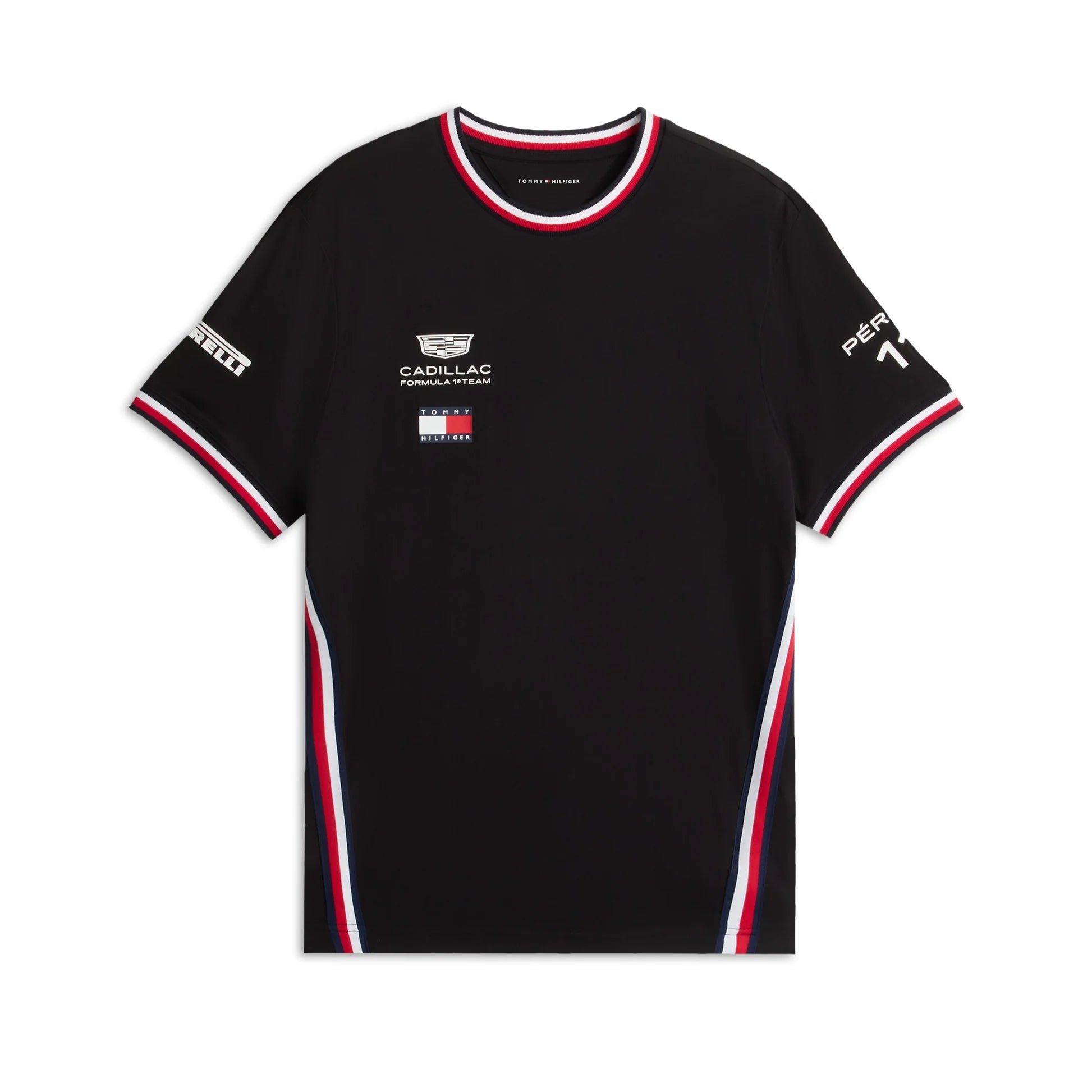 Playera Tommy x Cadillac F1 Team Sergio Pérez 11 Negra