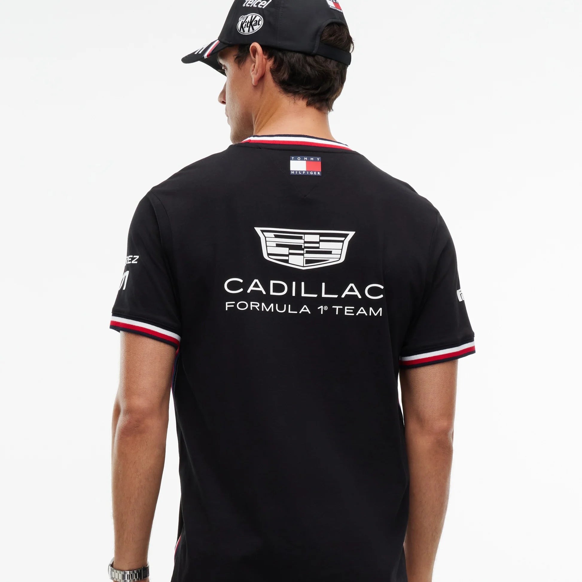 Playera Tommy x Cadillac F1 Team Sergio Pérez 11 Negra
