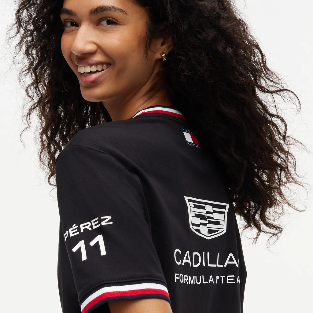 Playera Tommy x Cadillac F1 Team Sergio Pérez 11 Negra