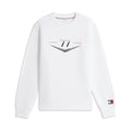 Sudadera Crewneck Tommy x Cadillac F1 Driver Chevron Blanca
