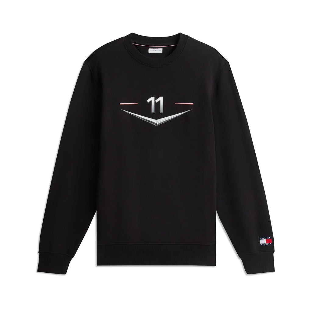 Sudadera Crewneck Tommy x Cadillac F1 Driver Chevron Negra