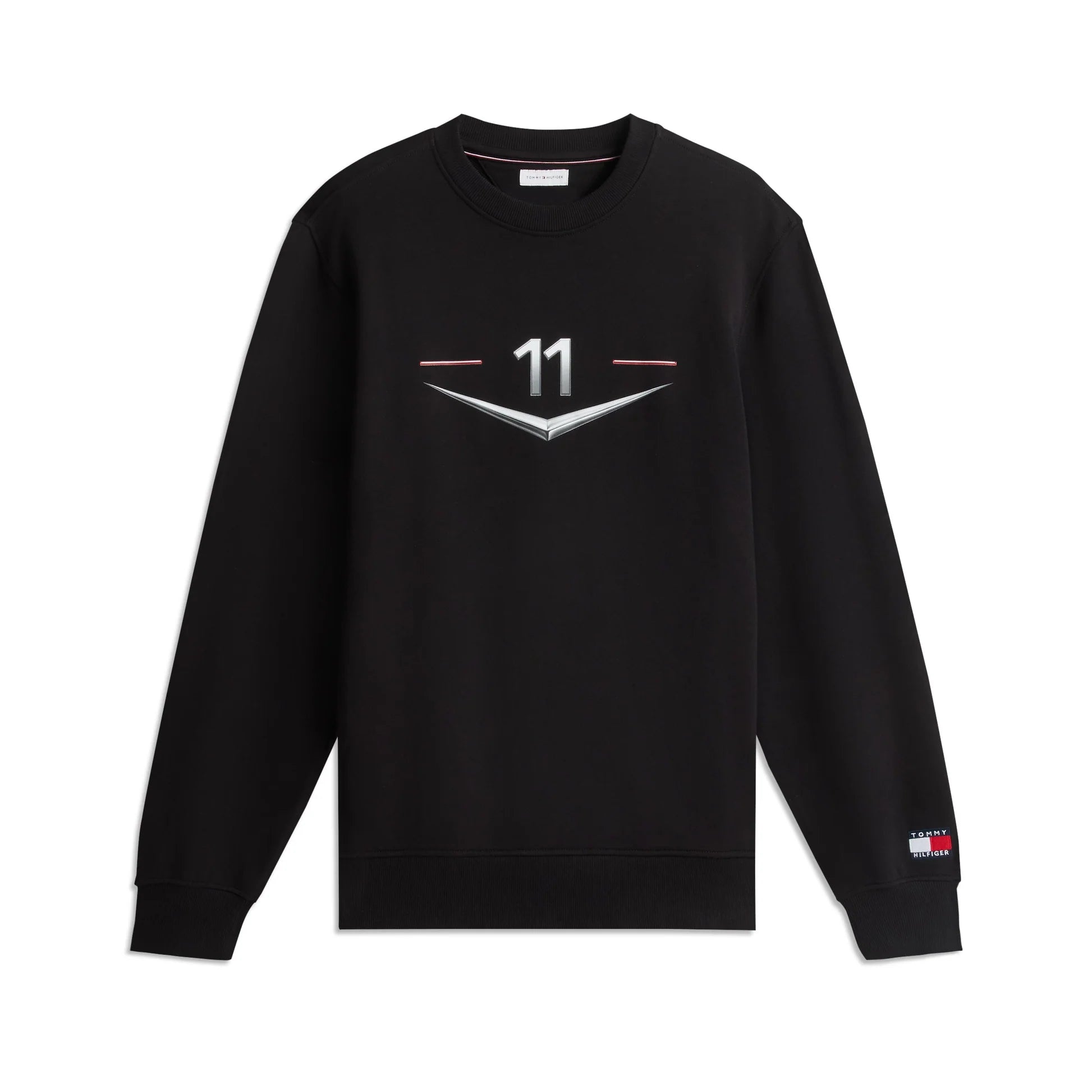 Sudadera Crewneck Tommy x Cadillac F1 Driver Chevron Negra